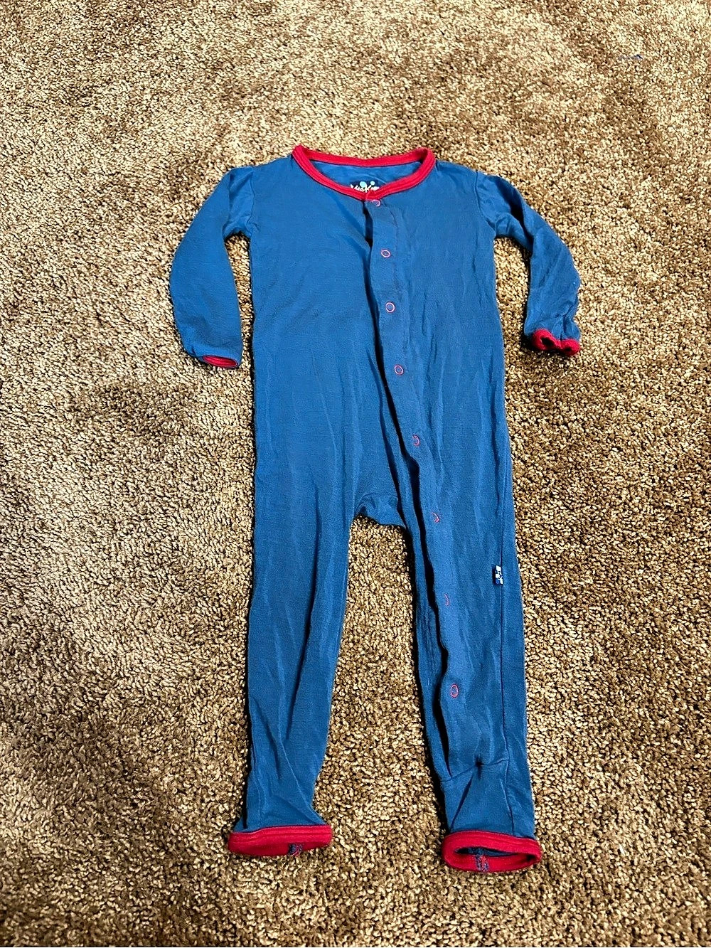 Kickee Pants Bamboo Pajama with Snap Butt and American Flag